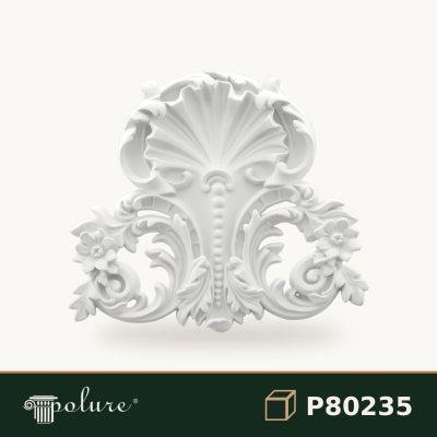 Ornament Decorativ din Poliuretan cu Frunze de Acant 27x31 cm