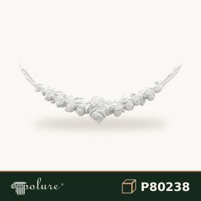 Aplică Decorativă Ghirlandă Trandafiri Poliuretan 17x45 cm