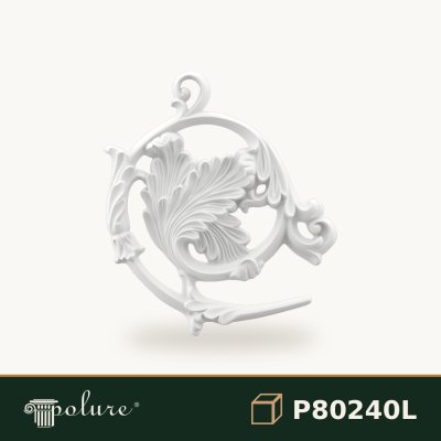 Ornament Decorativ din Poliuretan cu Frunze 22x19 cm
