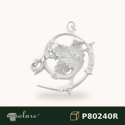 Ornament Decorativ cu Volute din Poliuretan 22x19 cm