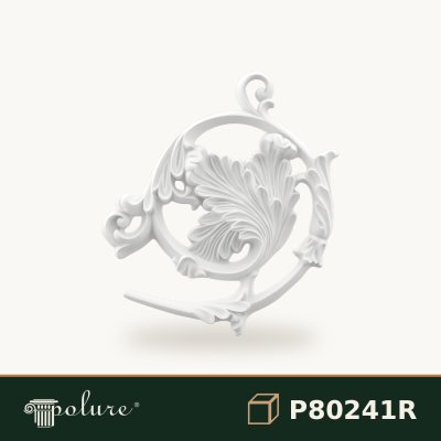 Ornament Decorativ Poliuretan 43x38 cm cu Frunze de Acant