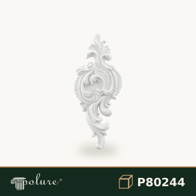 Ornament din Poliuretan cu Frunze de Acant 47x19 cm