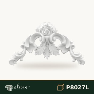 Ornament Decorativ Poliuretan 17x30 cm cu Motiv Floral