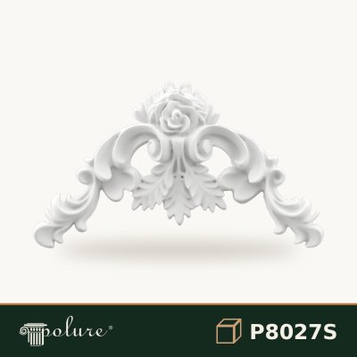 Ornament Decorativ din Poliuretan cu Trandafir 14x23 cm