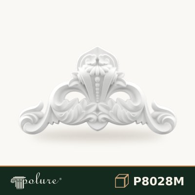 Ornament Decorativ Fronton din Poliuretan 34x60 cm