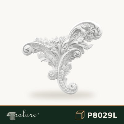 Ornament Decorativ din Poliuretan cu Relief Floral 28x30 cm