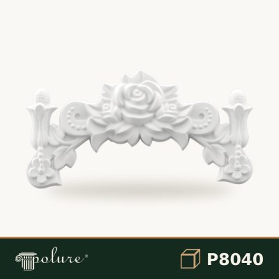 Ornament Decorativ din Poliuretan cu Trandafir 18x35 cm