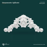 Ornament Decorativ Poliuretan cu Volute și Flori 27x60 cm