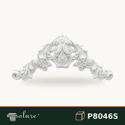 Ornament Decorativ din Poliuretan cu Relief Floral 19x41 cm