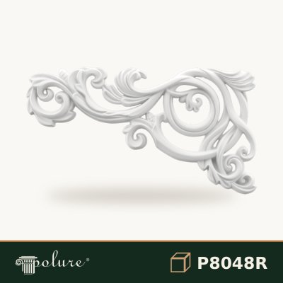 Element Decorativ Colț Dreapta din Poliuretan 21x39 cm