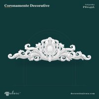 Fronton Decorativ din Poliuretan 137x40 cm cu Motiv Clasic