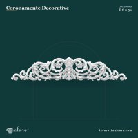 Fronton Decorativ din Poliuretan 4x104x21 cm pentru Uși și Ferestre