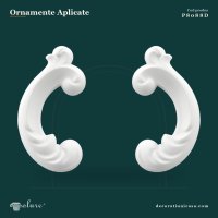 Ornament Decorativ din Poliuretan cu Volute 14x7x2 cm