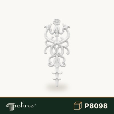 Ornament Decorativ Aplicat din Poliuretan 27x10 cm Model Floral