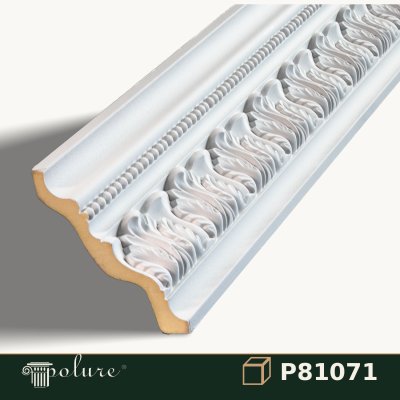 Cornișă Decorativă din Poliuretan cu Model Clasic 11x9 cm