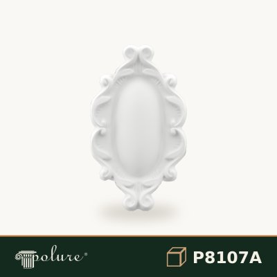 Element Decorativ Oval din Poliuretan 29x16 cm pentru Perete
