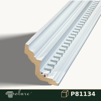 Cornișă Decorativă din Poliuretan cu Model 13x13 cm