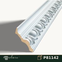 Cornișă decorativă din poliuretan cu model reliefat 12x15 cm