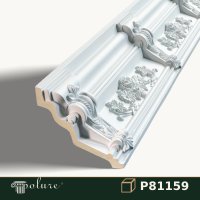 Cornișă Decorativă din Poliuretan cu Relief Floral 16x17 cm