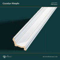 Cornișă Simplă din Poliuretan pentru Tavan 5x10 cm