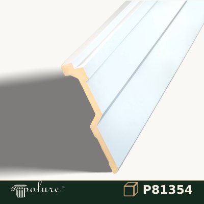 Cornișă Netedă din Poliuretan 4x22 cm Profil Decorativ Tavan