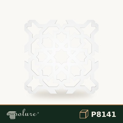 Panou Decorativ Decupat din Poliuretan 62x62 cm Geometric