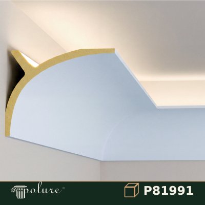 Profil Scafă Poliuretan pentru Lumină Indirectă 14x11 cm