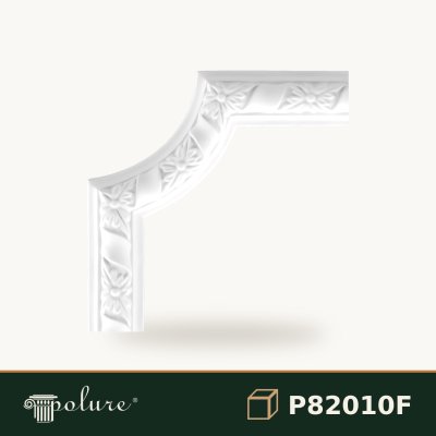 Colțar Profil Decorativ Poliuretan cu Model Floral 19x19 cm