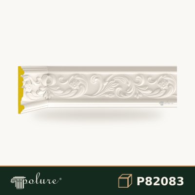 Brâu Decorativ din Poliuretan cu Relief Floral 13 cm