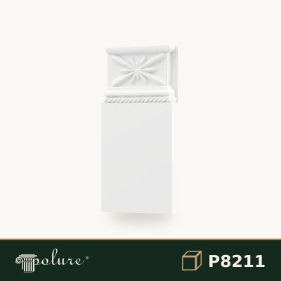 Bază Decorativă Pilastru din Poliuretan pentru Interior și Exterior
