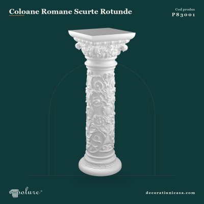 Coloană Romană Scurtă din Poliuretan 36x108 cm