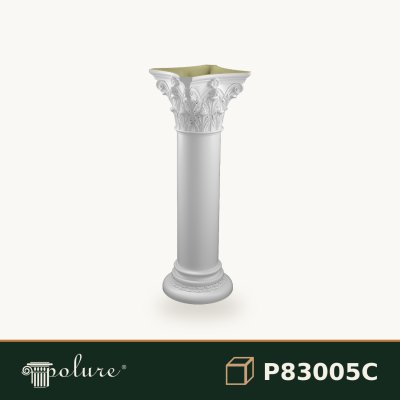 Coloană Scurtă Romană din Poliuretan 35x107 cm Capitel Decorat
