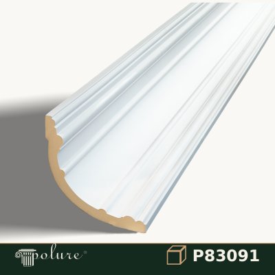 Cornișă Netedă din Poliuretan 18x18 cm pentru Tavan