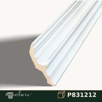Cornișă Netedă din Poliuretan 13x13 cm Decor Interior