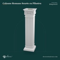 Coloană Scurtă Romană din Poliuretan 28x28x107 cm