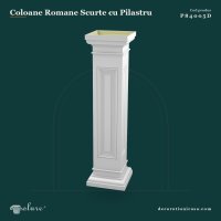 Pilastru Coloană Roma Scurtă din Poliuretan 28x107 cm