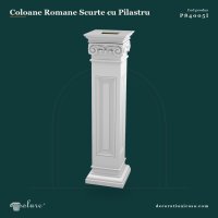 Coloană Scurtă din Poliuretan Stil Roman 28x107 cm