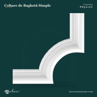 Colțar Baghetă Poliuretan 26x26 cm Model Neted