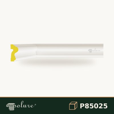 Brâu Decorativ Drept din Poliuretan 3x6 cm pentru Perete