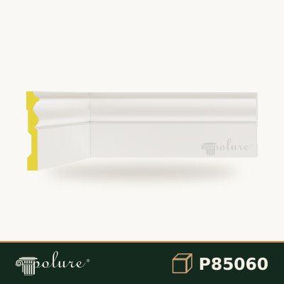 Plintă Din Poliuretan Albă 12 cm Pentru Pardoseală