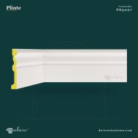 Plintă Poliuretan Albă 15 cm Înălțime Profil Neted
