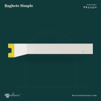 Baghetă Decorativă Perete 2x4 cm din Poliuretan P851350