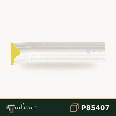 Brâu din Poliuretan Neted 4x9 cm pentru Perete și Fațadă