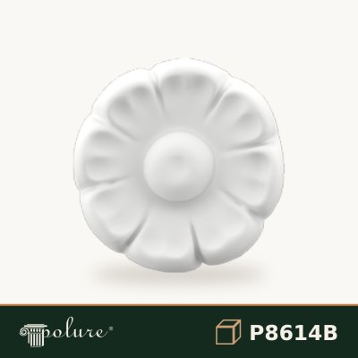 Ornament Decorativ din Poliuretan Model Floral 7x7 cm