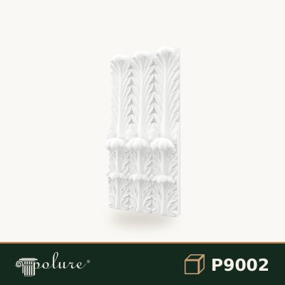 Capitel de Pilastru din Poliuretan cu Frunze de Acant 16x46x96 cm