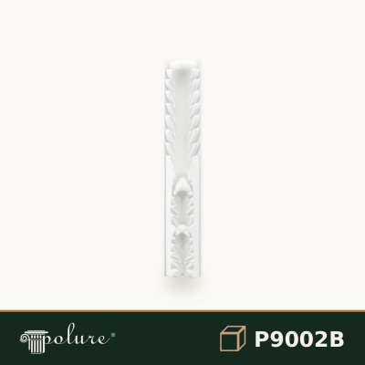 Capitel Pilastru Poliuretan 13x96 cm Cu Frunze De Acant