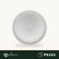 Cupolă din Poliuretan cu Raze și Relief Floral 108 cm