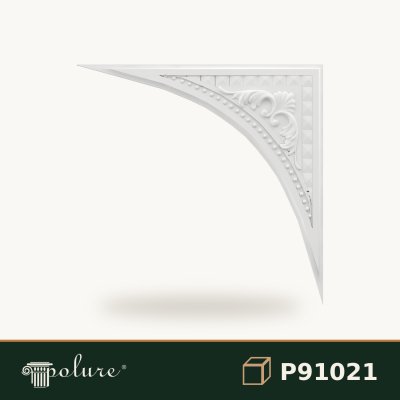 Element Decorativ de Colț din Poliuretan 38x38 cm