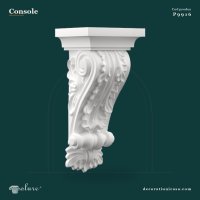 Consolă Decorativă din Poliuretan cu Volute 13x14x31 cm
