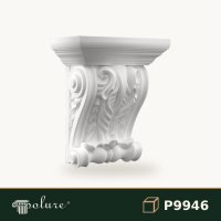 Consolă Decorativă din Poliuretan cu Frunze de Acant 18x31x39 cm